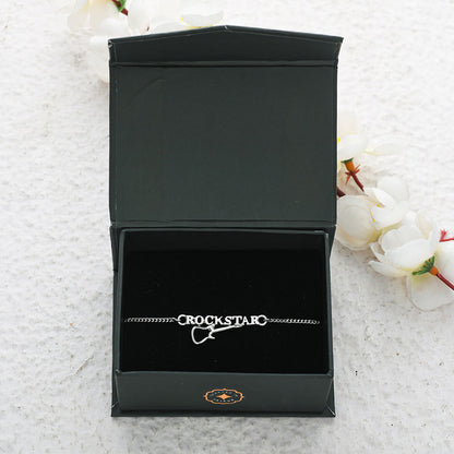 trueBrowns 925 Sterling Silver Precious ROCKSTAR Bracelet Rakhi