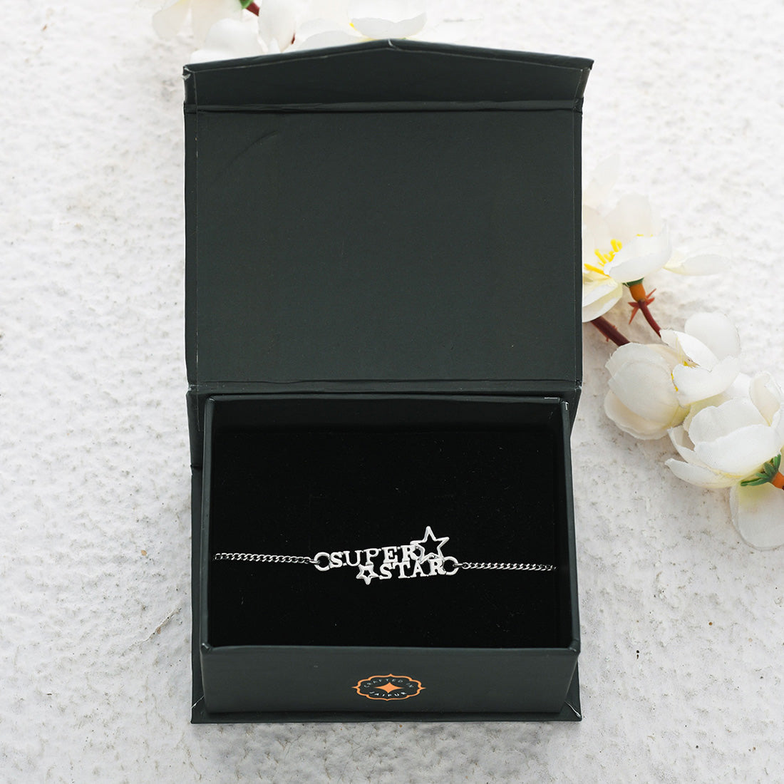 trueBrowns 925 Sterling Silver Precious SUPERSTAR Bracelet Rakhi