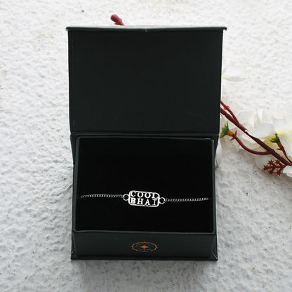 trueBrowns 925 Sterling Silver Precious Cool Bhai Bracelet Rakhi