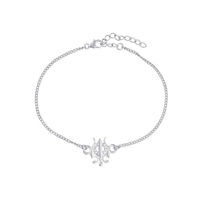trueBrowns 925 Sterling Silver Precious Trishul Silver Bracelet Rakhi