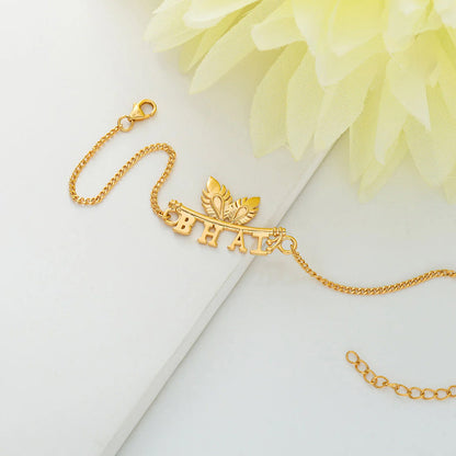 trueBrowns 925 Sterling Silver Gold-Polished Gold Micron Plated Bhai Bracelet Rakhi