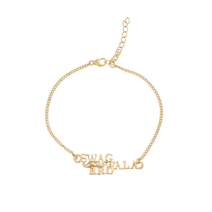 trueBrowns 925 Sterling Silver Gold-Polished Gold Micron Plated Swag Bracelet Rakhi