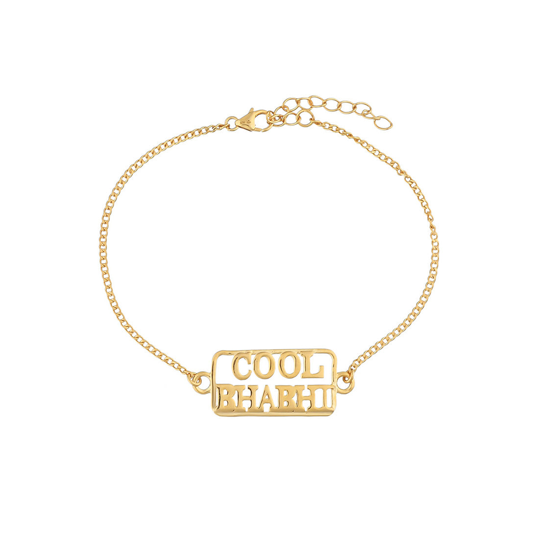 trueBrowns 925 Sterling Silver Gold-Polished Gold Micron Plated Cool Bhabhi Rakhi