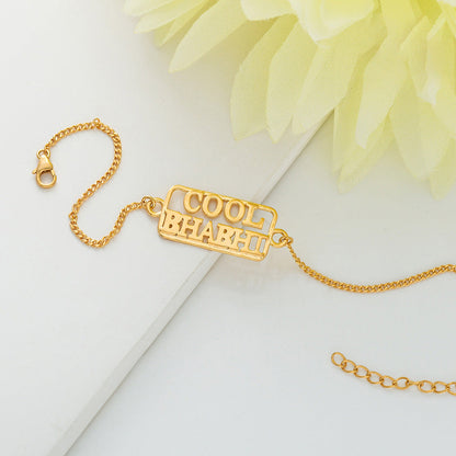 trueBrowns 925 Sterling Silver Gold-Polished Gold Micron Plated Cool Bhabhi Rakhi