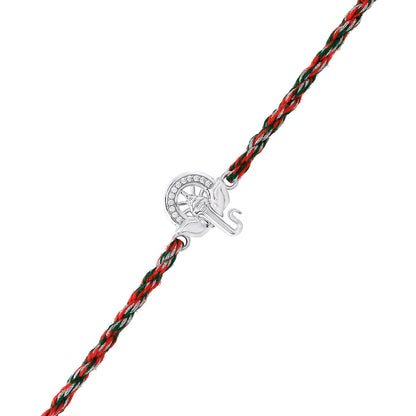trueBrowns 925 Sterling Silver Auspicious Ganpati Thread Style Rakhi