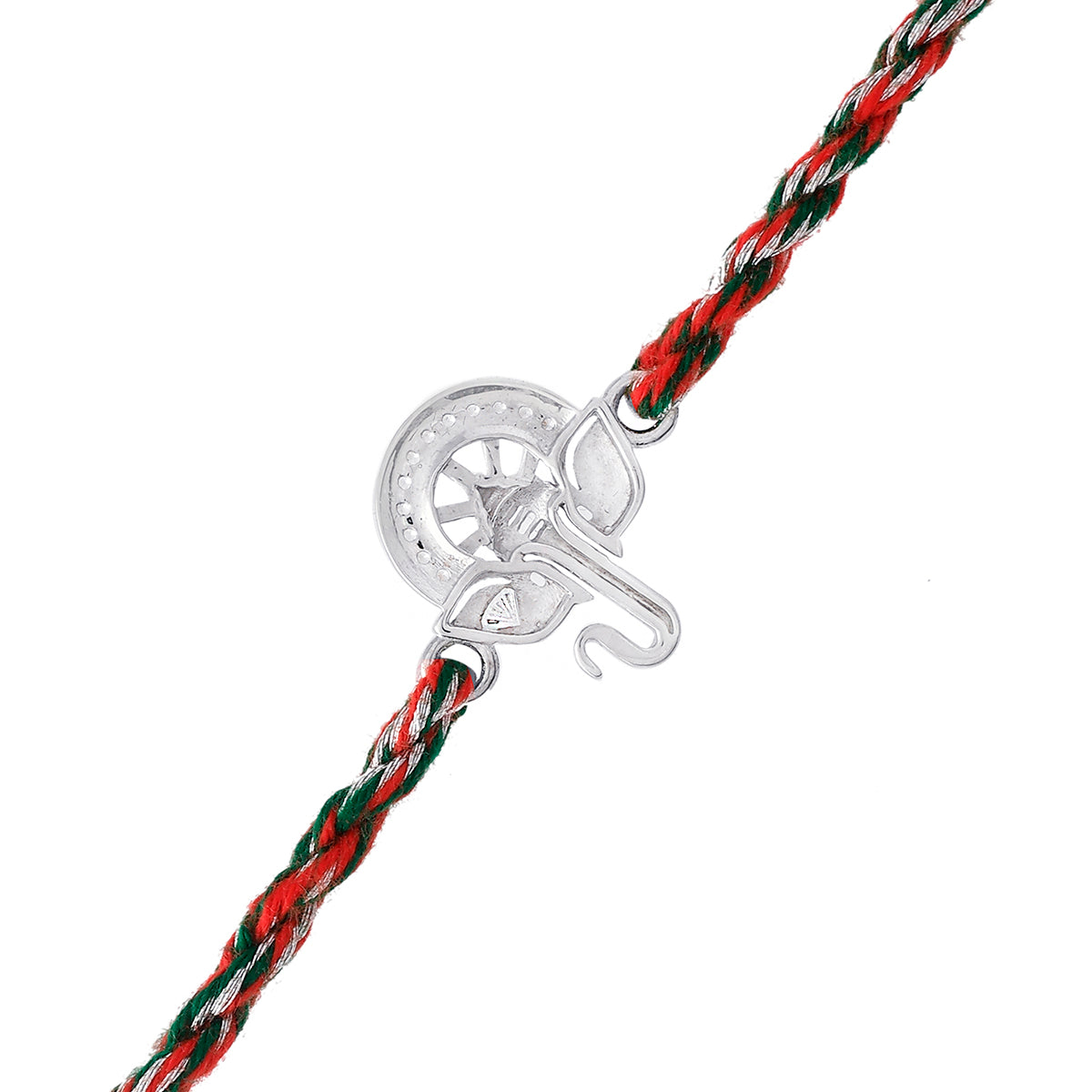 trueBrowns 925 Sterling Silver Auspicious Ganpati Thread Style Rakhi