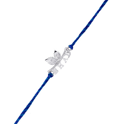 trueBrowns 925 Sterling Silver Stunning Bhai Thread Rakhi