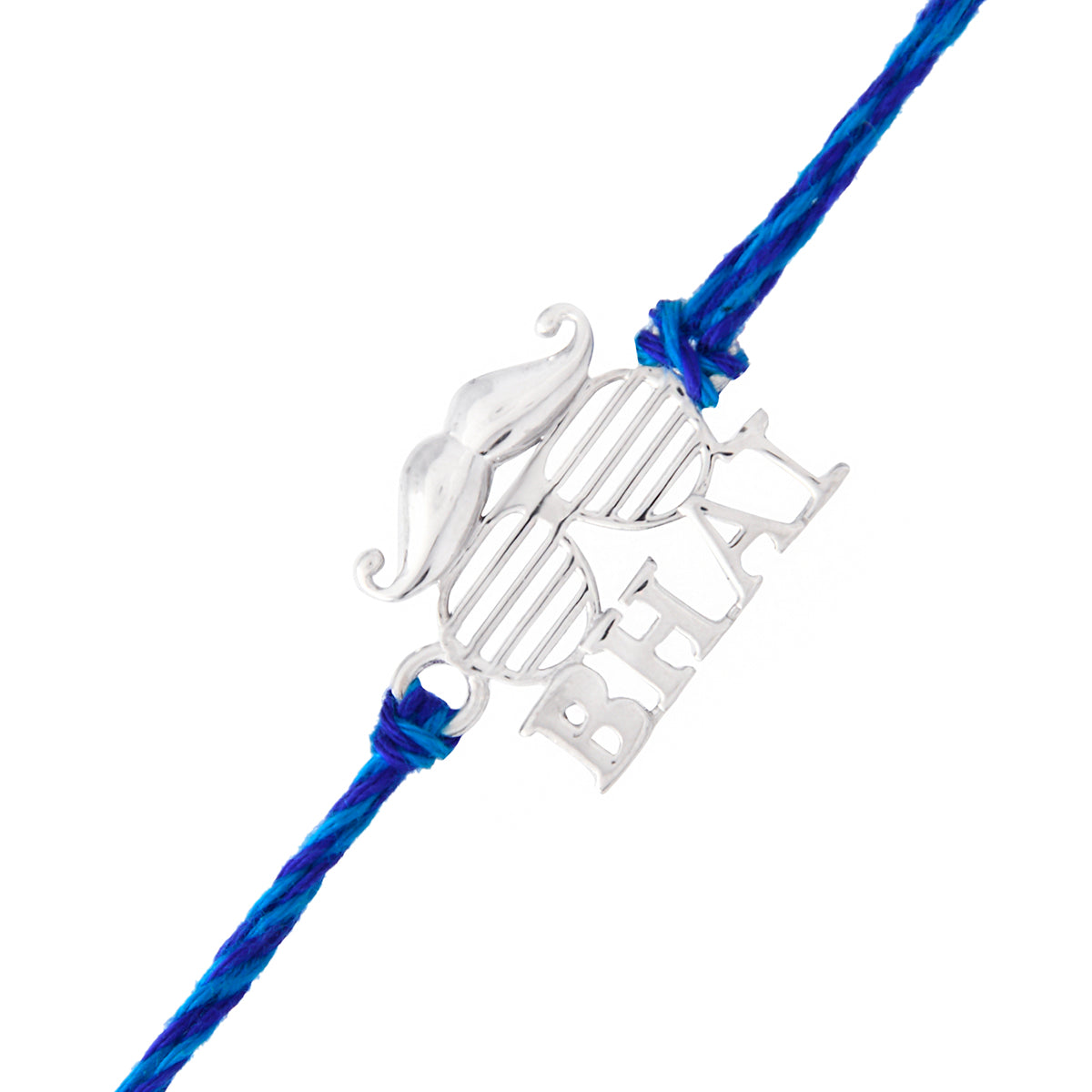 trueBrowns 925 Sterling Silver Precious Bhai Thread Rakhi