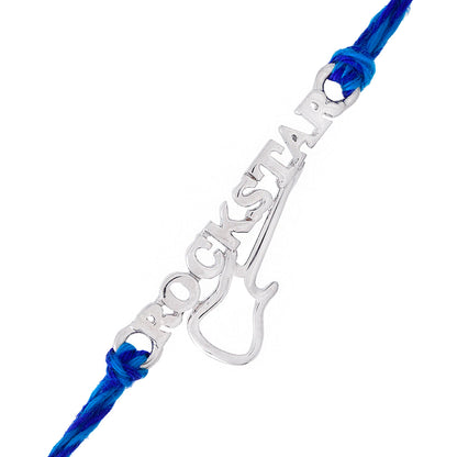 trueBrowns 925 Sterling Silver Precious Rockstar Thread Rakhi