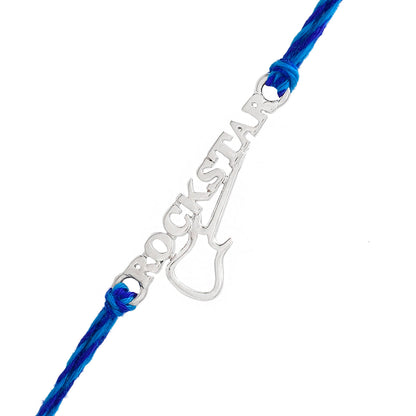 trueBrowns 925 Sterling Silver Precious Rockstar Thread Rakhi