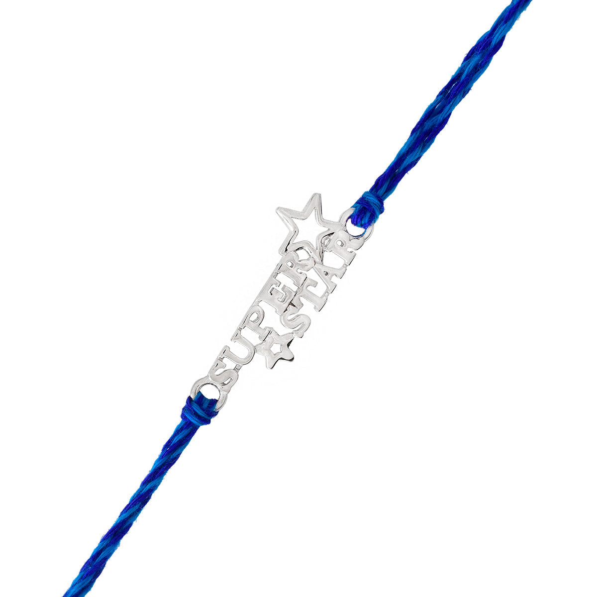 trueBrowns 925 Sterling Silver Precious Superstar Thread Rakhi