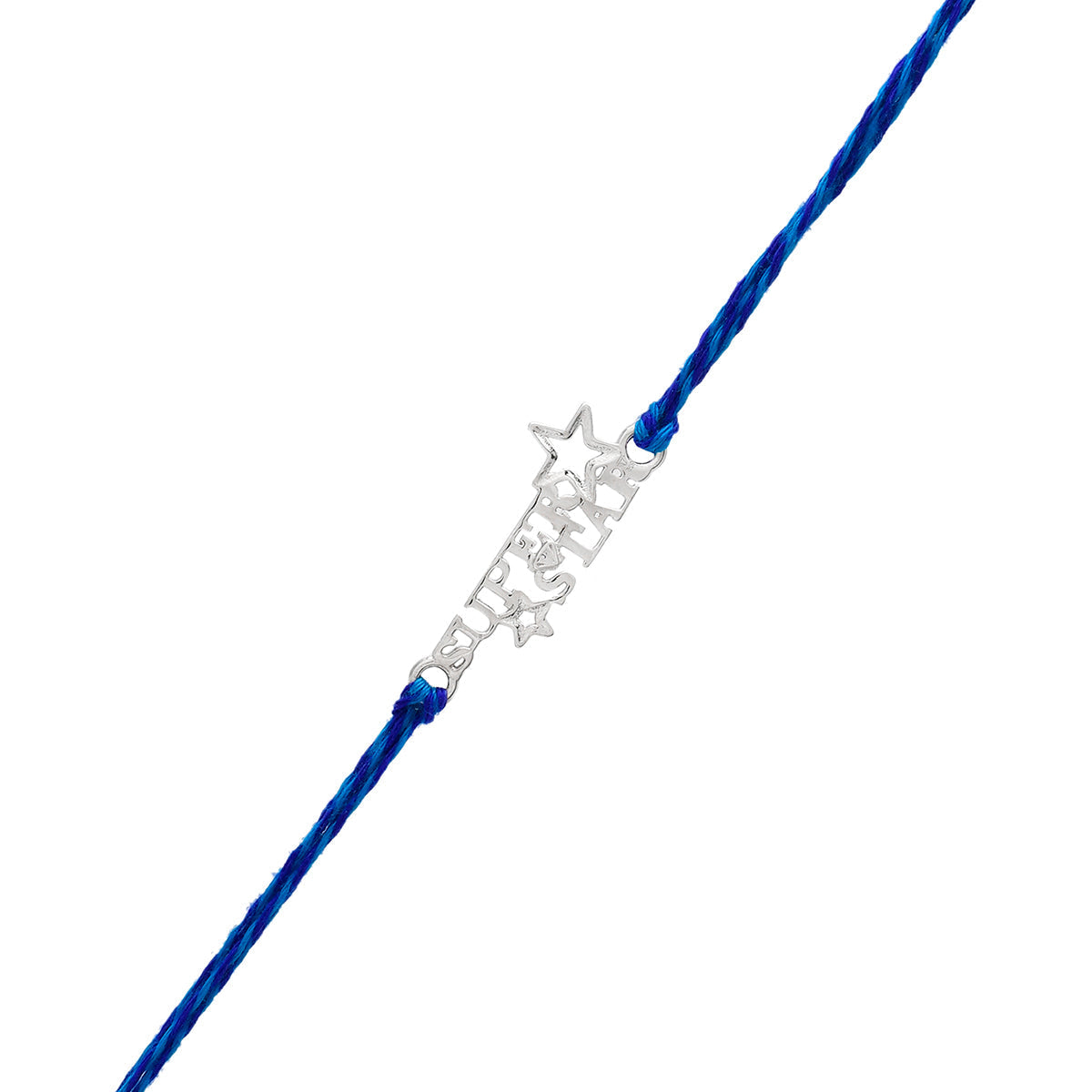trueBrowns 925 Sterling Silver Precious Superstar Thread Rakhi