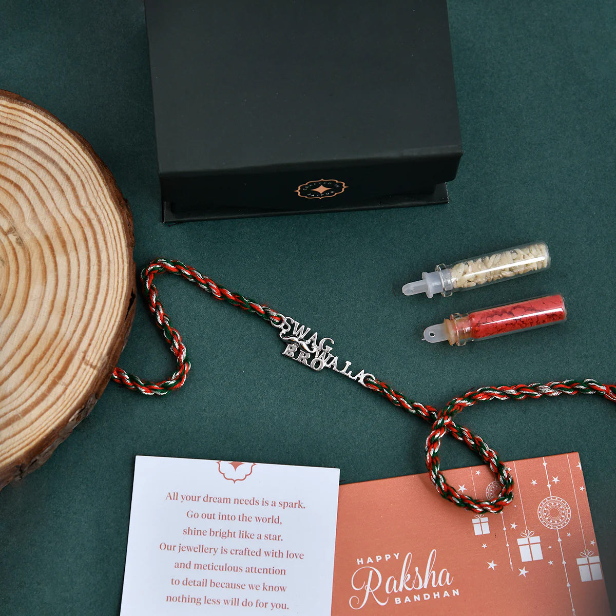 trueBrowns X Voylla 925 Sterling Silver Precious Swag Wala Bro Thread Rakhi