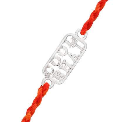 trueBrowns 925 Sterling Silver Precious Cool Bhai Thread Rakhi