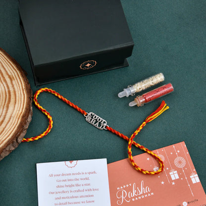 trueBrowns 925 Sterling Silver Precious Cool Bhai Thread Rakhi