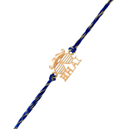 trueBrowns X Voylla 925 Sterling Silver Gold-Polished Gold Micron Plated Bhai Thread Rakhi