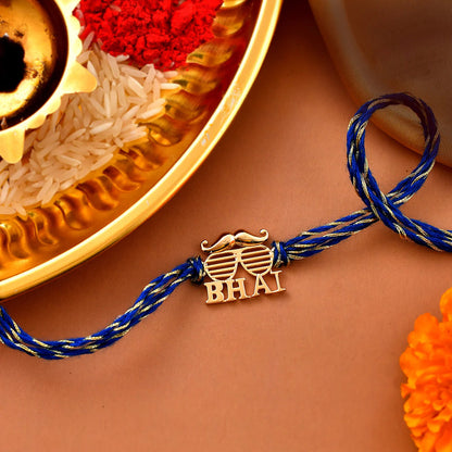 trueBrowns X Voylla 925 Sterling Silver Gold-Polished Gold Micron Plated Bhai Thread Rakhi