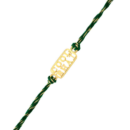 trueBrowns 925 Sterling Silver Gold-Polished Gold Micron Plated Cool Bhai Thread Rakhi