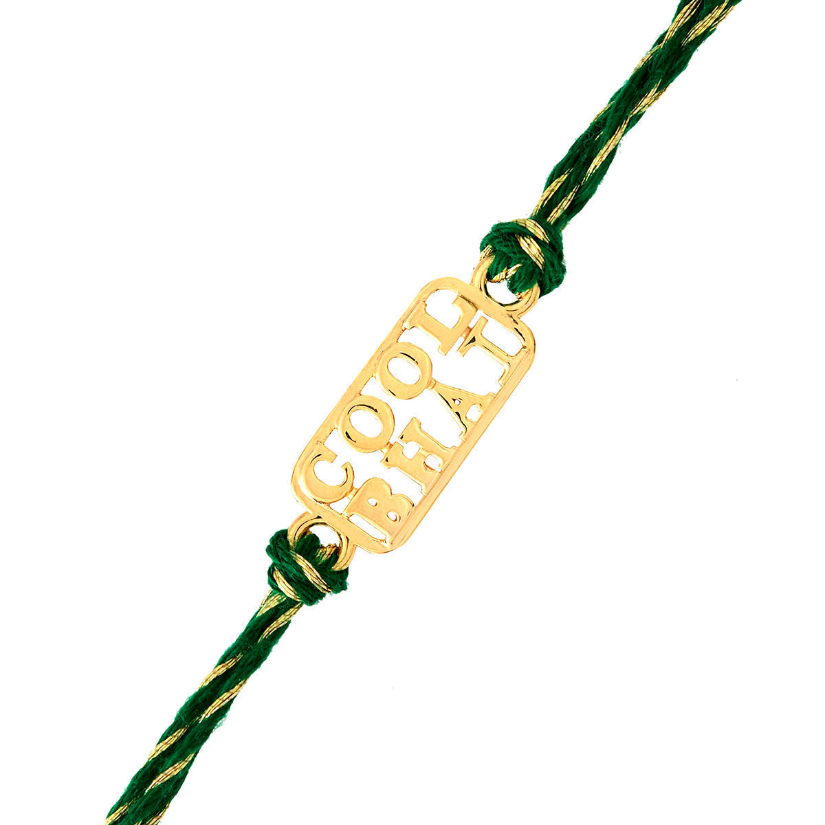 trueBrowns 925 Sterling Silver Gold-Polished Gold Micron Plated Cool Bhai Thread Rakhi