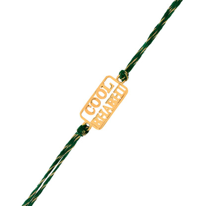 trueBrowns 925 Sterling Silver Cool Bhabhi Gold-Polished Gold Micron Plated Thread Rakhi