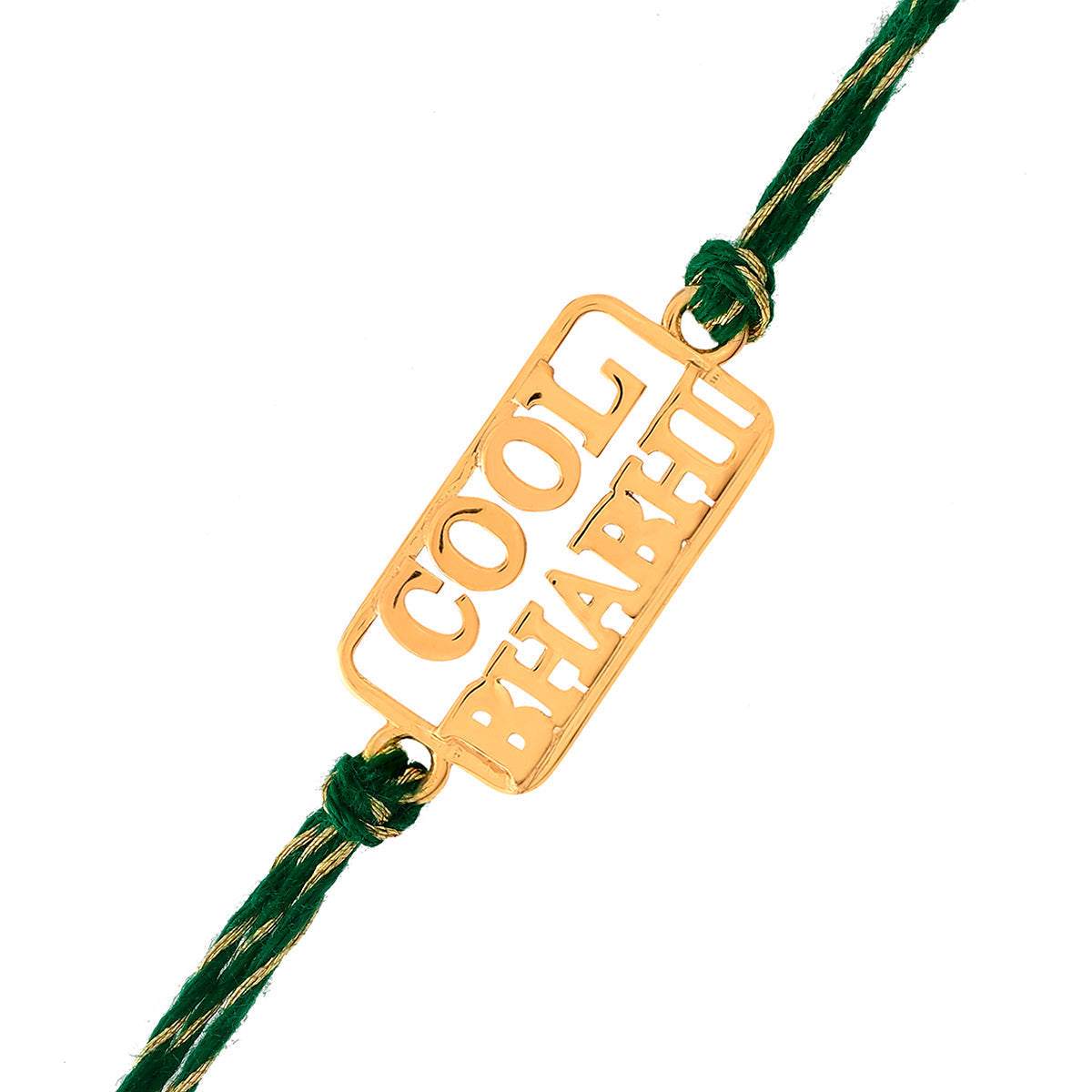 trueBrowns 925 Sterling Silver Cool Bhabhi Gold-Polished Gold Micron Plated Thread Rakhi