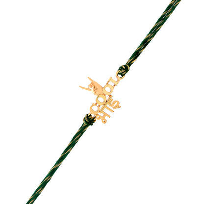 trueBrowns 925 Sterling Silver Classic 'Cool Bhai' Inscription Gold-Polished Gold Micron Plated Thread Rakhi