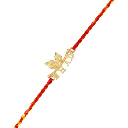 trueBrowns X Voylla 925 Sterling Silver Gold-Polished Gold Micron Plated Bhai Thread Rakhi