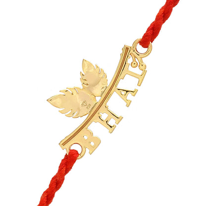 trueBrowns X Voylla 925 Sterling Silver Gold-Polished Gold Micron Plated Bhai Thread Rakhi