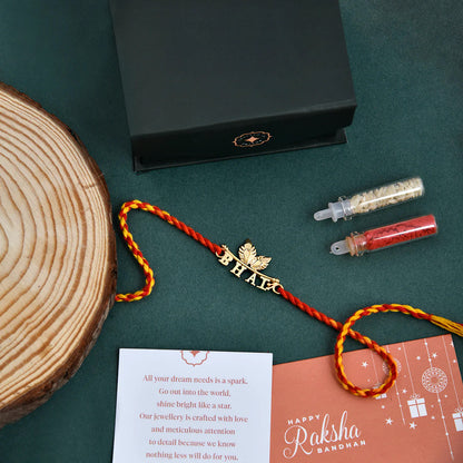 trueBrowns X Voylla 925 Sterling Silver Gold-Polished Gold Micron Plated Bhai Thread Rakhi