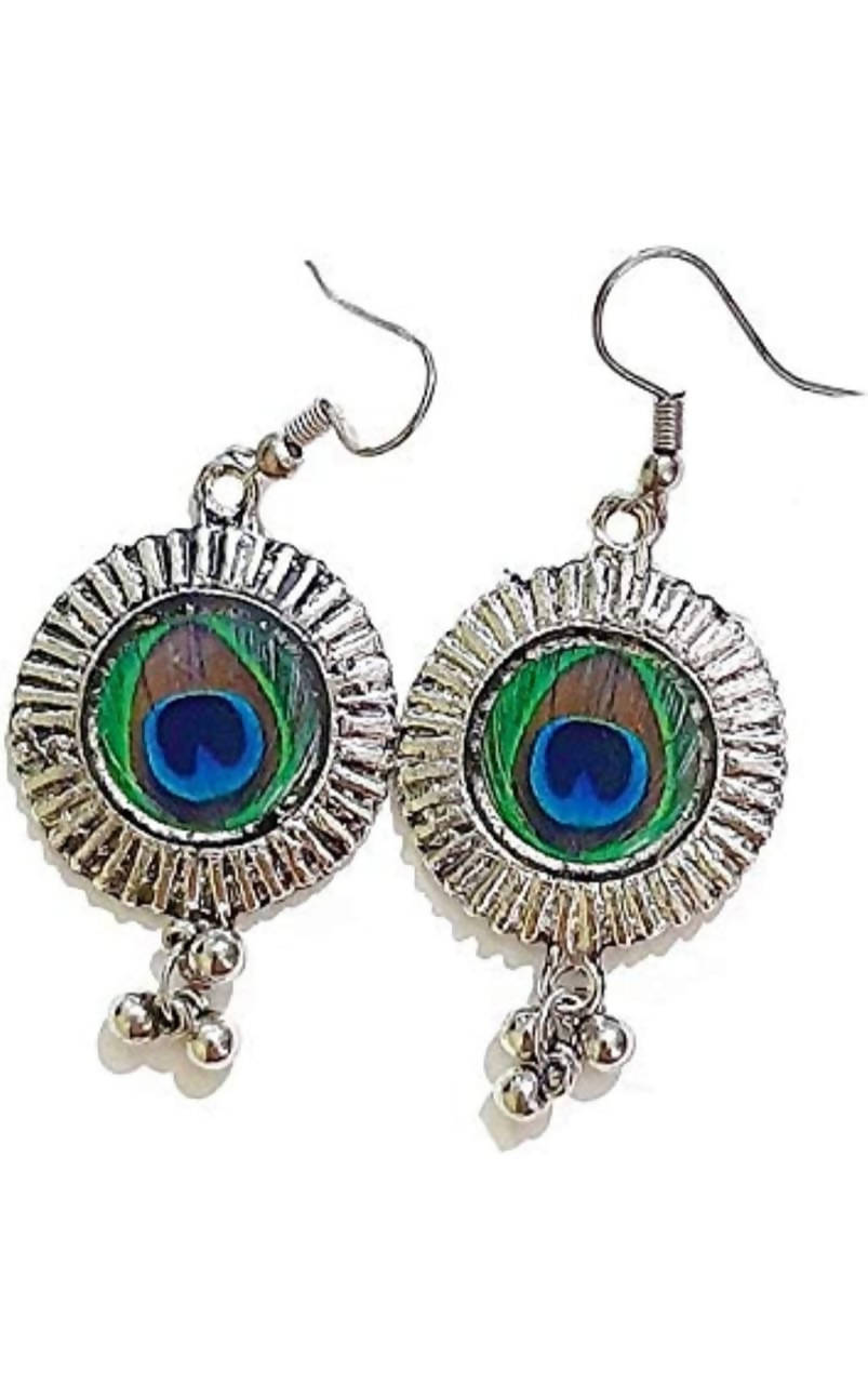 Mominos Fashion Silver-Plated Peacock Design Necklace Set Mangalsutra