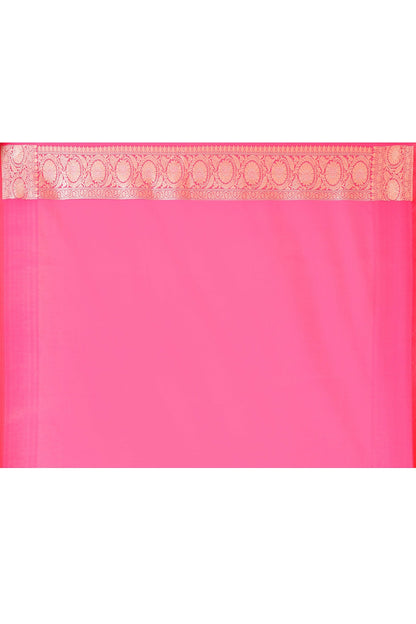 Joban Fashion Hot Pink Soft Pure Handloom Banarasi Silk Saree