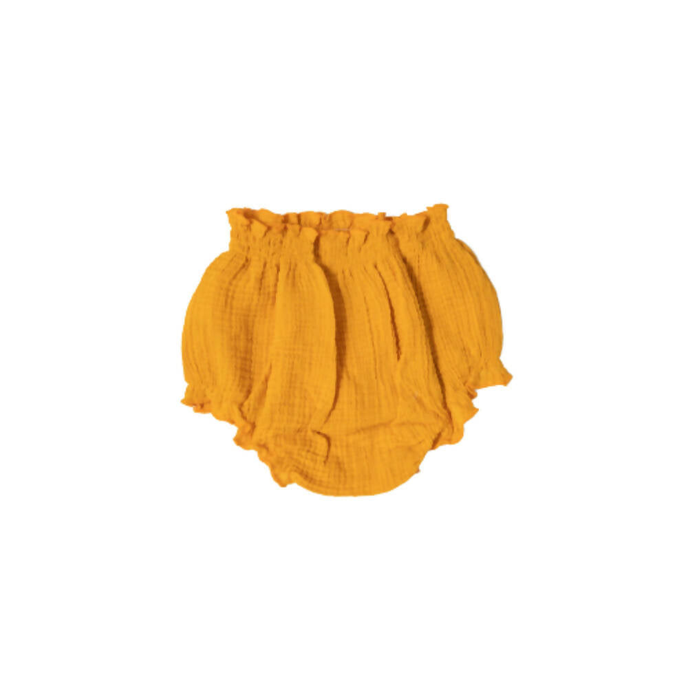 Sunshine Baby Cute Organic Muslin Cotton Bloomers For Babies - Yellow