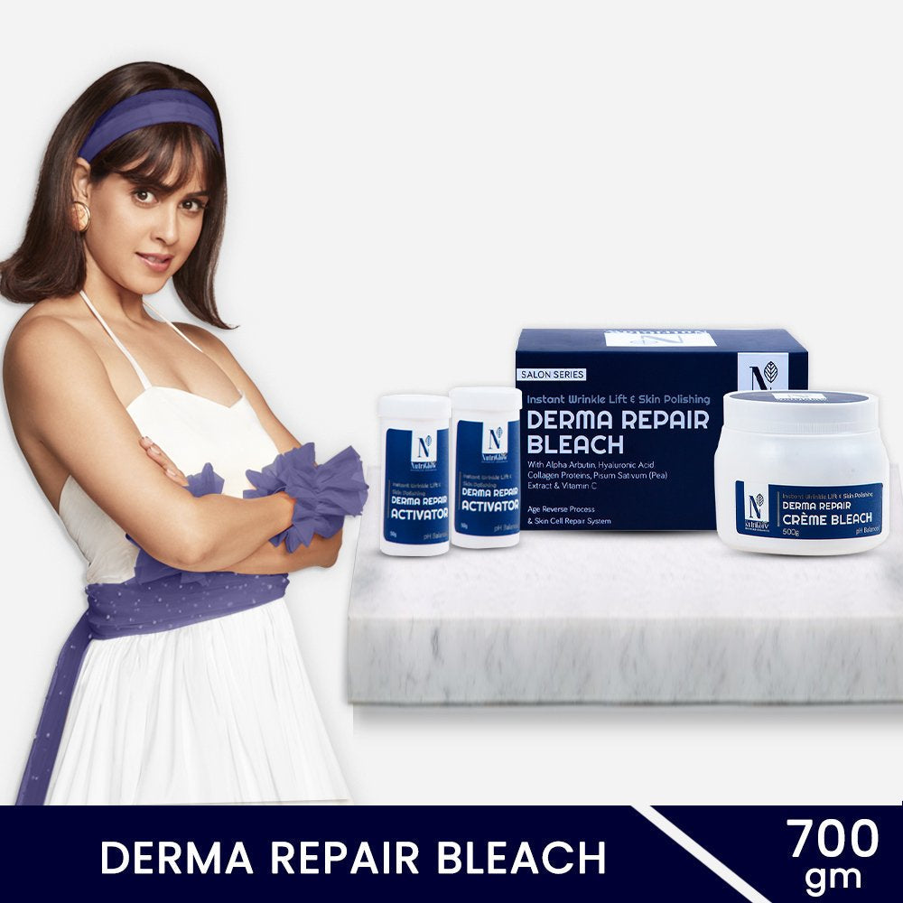NutriGlow Advanced Organics Derma Repair Cream Bleach Kit - 700 gms