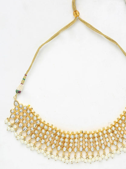 Kundan Pearl Choker - Ruby Raang