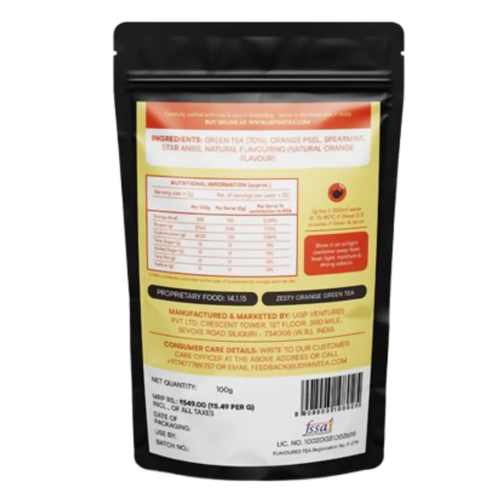 Udyan Tea Zesty Orange Green Tea