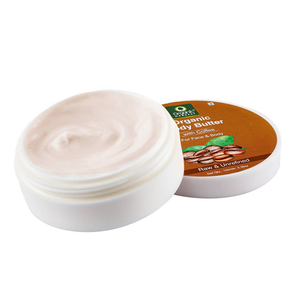 Organic Harvest Organic Body Butter With Coffee For Face & Body - 100 gms