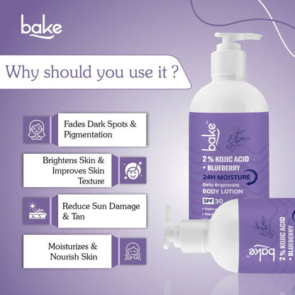 Bake 2% Kojic Acid Body Lotion SPF 30 PA+++ For Dark Spots