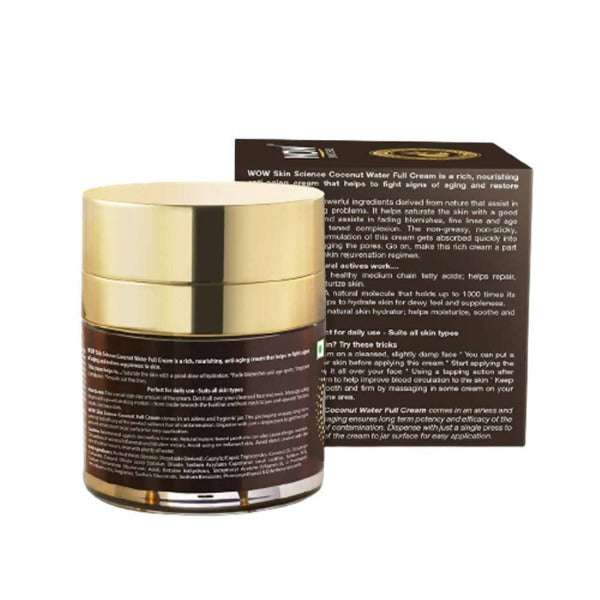 Wow Skin Science Coconut Water Full Cream With Hyaluronic Acid - 50 ml