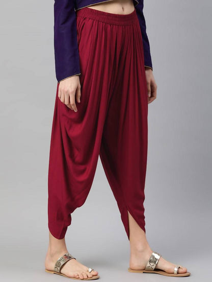 Cheera Women’s Maroon Dhoti Pant CH08D