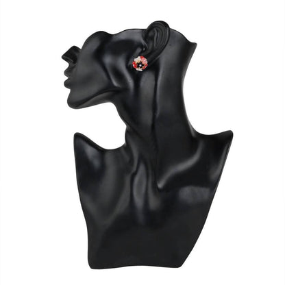 Trendoo Jewelry Gold-Polished Stylish Fancy Party Wear Multi Color Studs