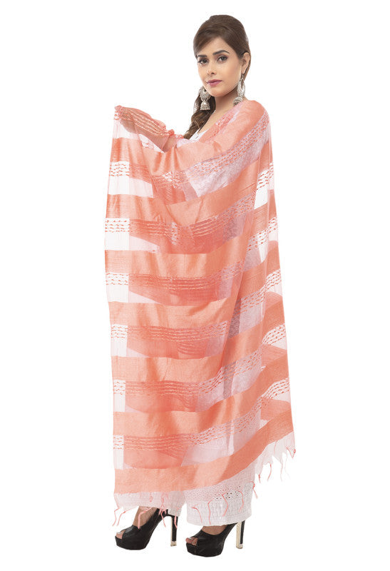 Mominos Fashion Moeza Cotton Payal Design Peach Dupatta