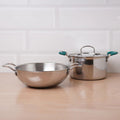The Indus Valley Premium Tri-Ply Set - Kadai(23.4cm) + Casserole Biryani Pot(21.6cm)