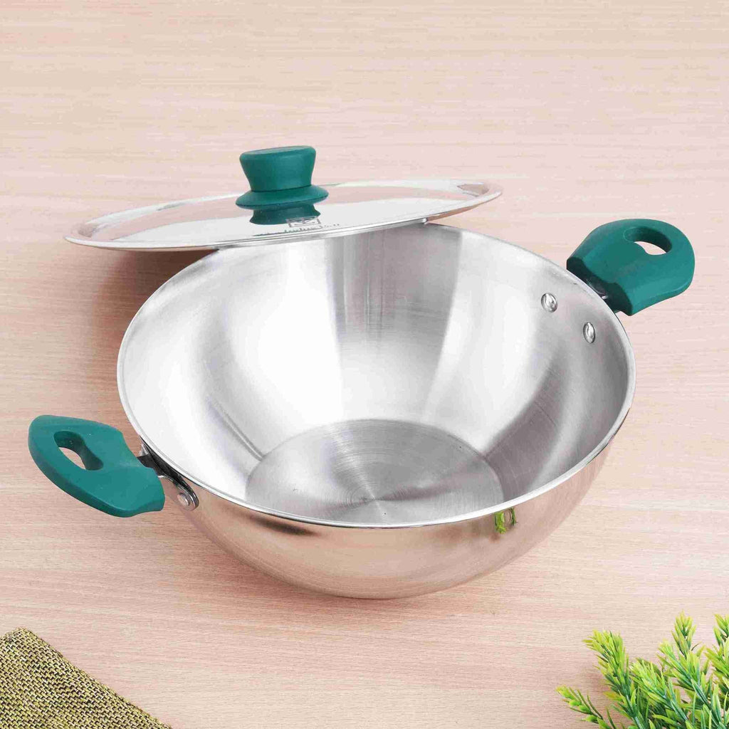 The Indus Valley Stainless Steel Capsule Bottom Kadai