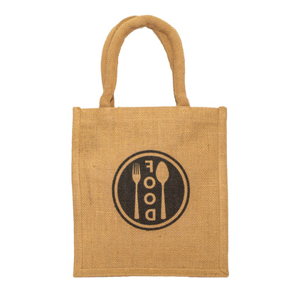 MiDazzle Jute Lunch Bag  (With Zipper) JdJLB1402