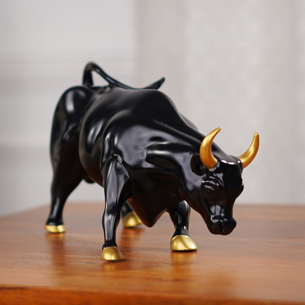 Artarium Abstract Art Charging Bull Figurine Idol