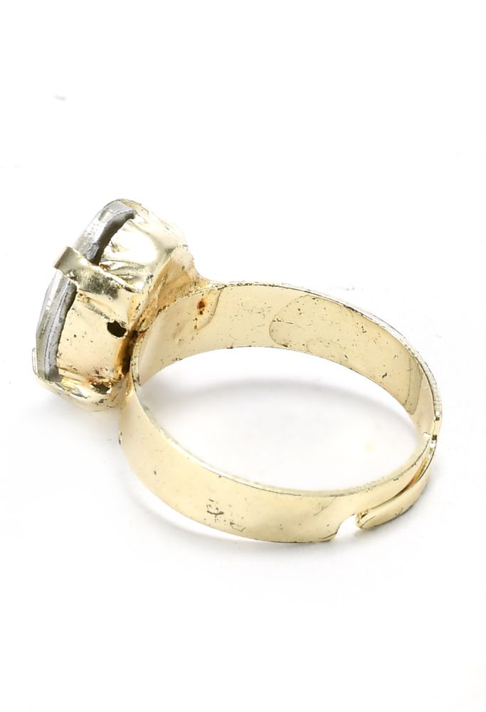 Mominos Fashion Johar Kamal Gold-Polished Finish Stone Choker For Women (White)