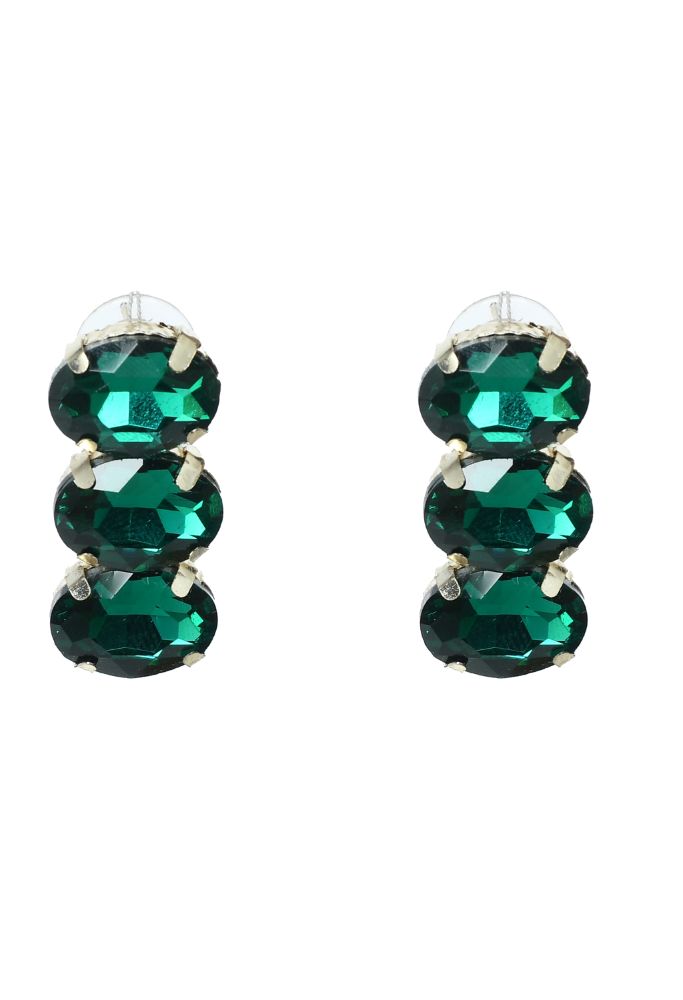 Mominos Fashion Johar Kamal Gold-Polished Finish Stone Choker For Women (Green)