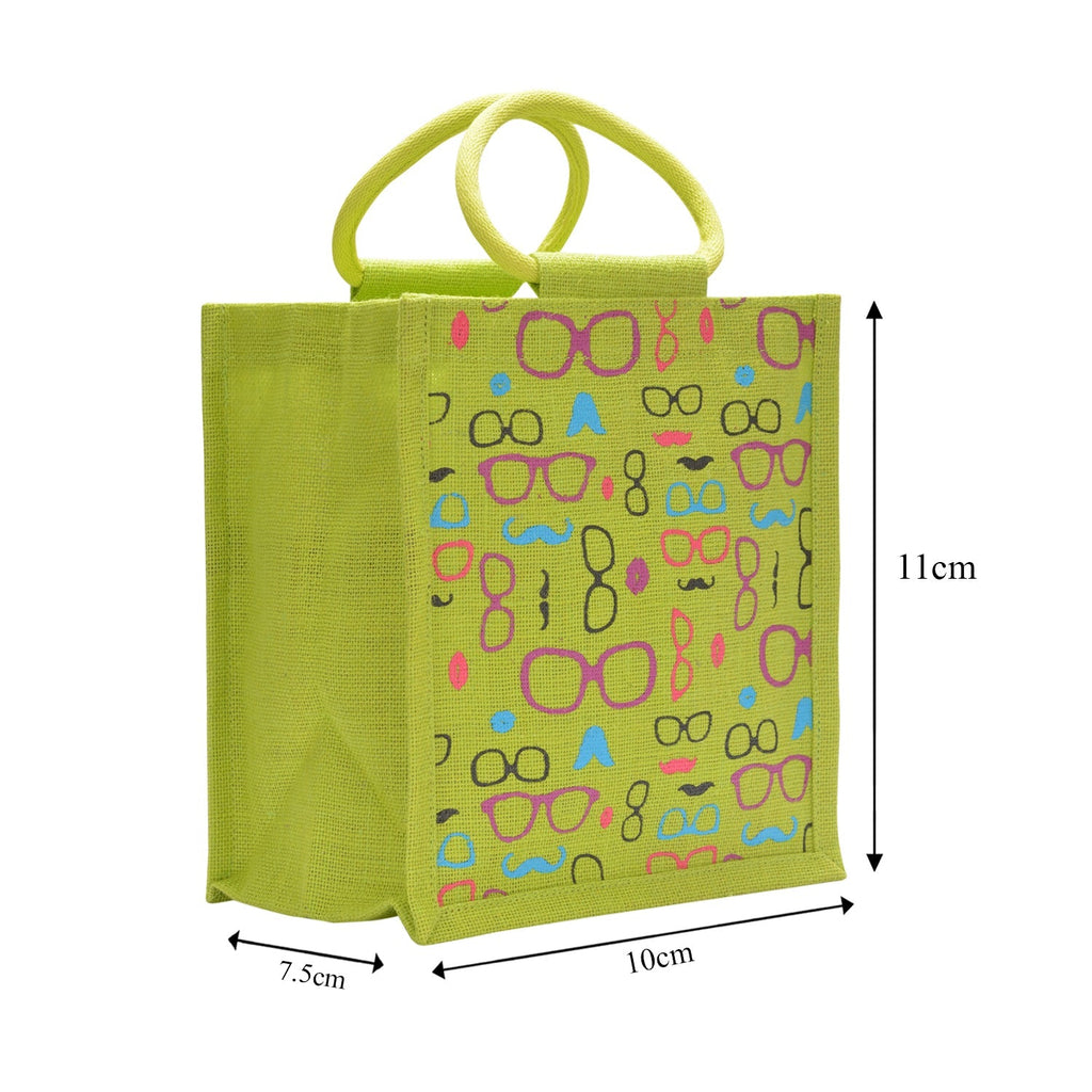Jute Cottage Spec Moustache Print Zipper Lunch