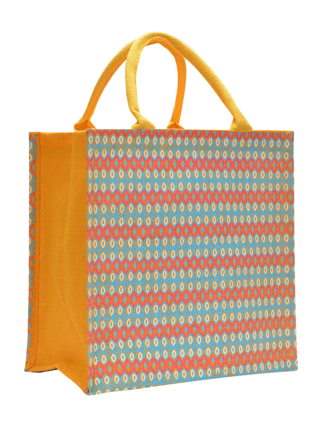 Jute Cottage Ribbon Motif Zipper Bag