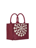Jute Cottage Printed Zipper Lunch Bag